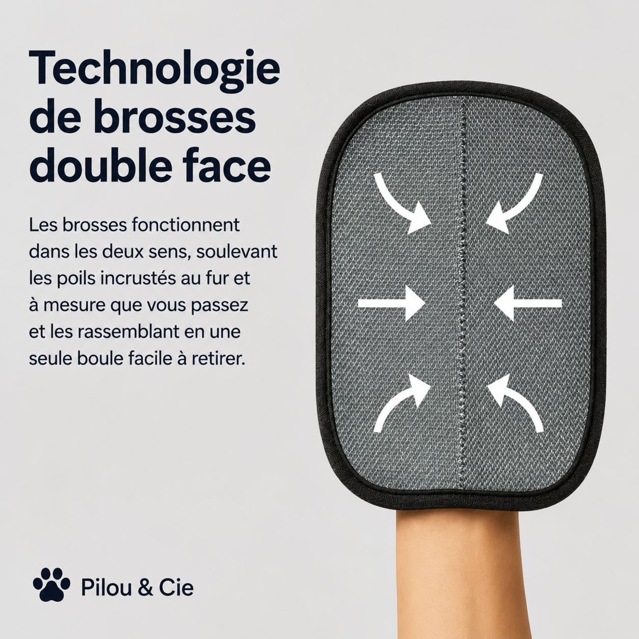 Pilou™ | Le Gant Anti-Poils Double Face