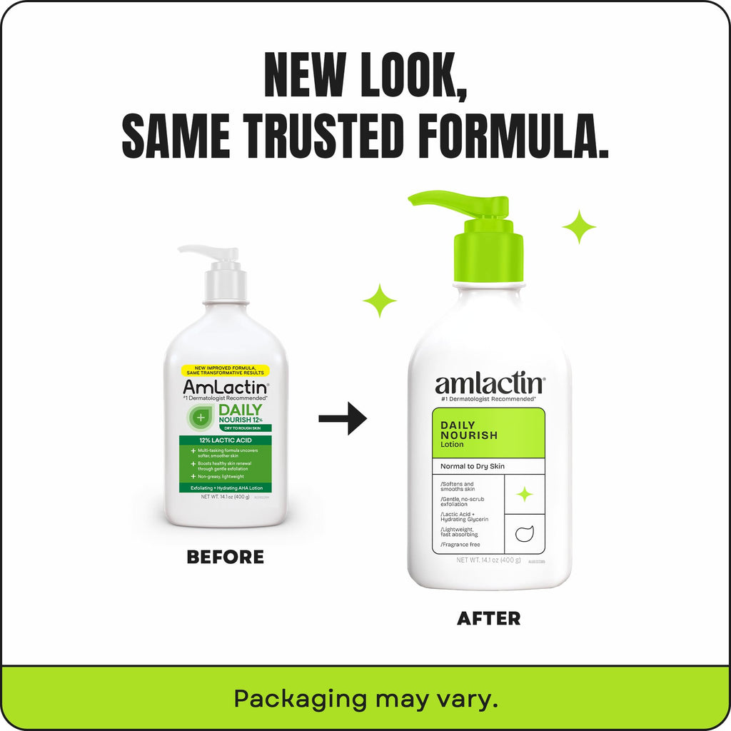 Amlactin Daily Nourish Body Lotion, 12% Lactic Acid, 14.1 oz