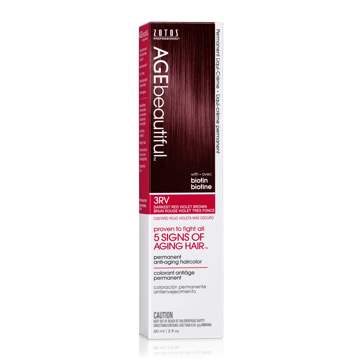 AGE beautiful Permanent Hair Color Cream, 100% Gray Coverage Hair Dye with Biotin Anti-Aging Formula for Fuller, Thicker Hair, Professional Salon Quality